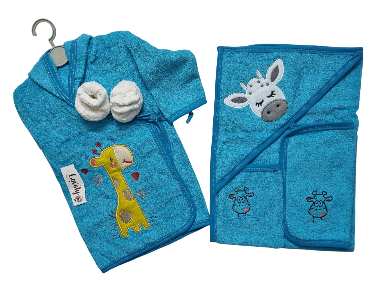 حوله نوزادی 5 تکه طرح زرافه